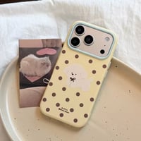 S75644 もこもこわんこのドットiPhoneケース