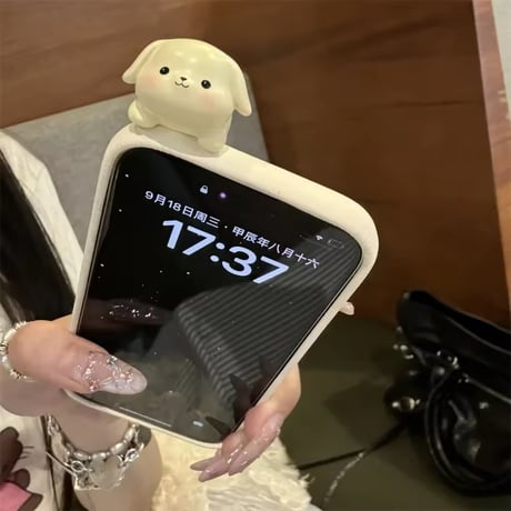 S74576 ちょこんと癒しアニマルiPhoneケース