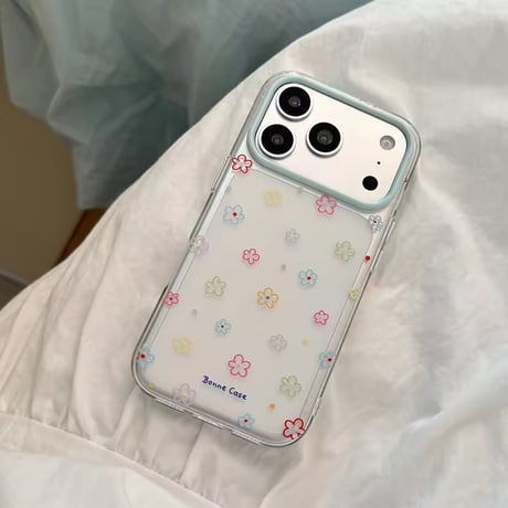L62474 パステルフラワークリア iPhoneケース