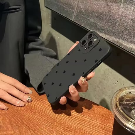 S74765 ちびハートドット iPhoneケース