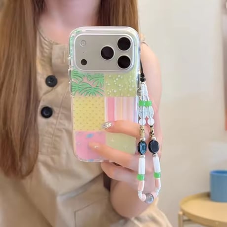 S75525 パステルパッチワークiPhoneケース
