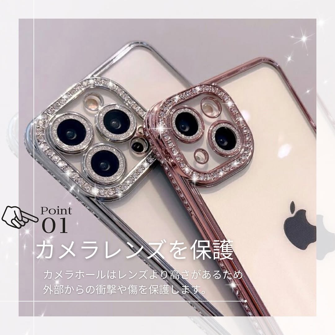 L61376 Sparkle Frame Clear Case （スパークルフレームクリアケー