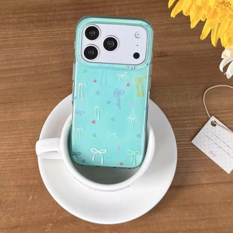 S75487 ミントリボンiPhoneケース