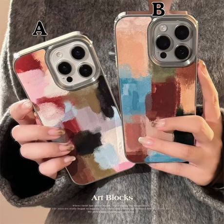 S74369 Art Block iPhoneケース