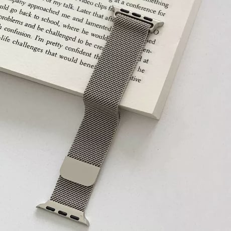 N00066 メタルチェーン＆メッシュの上品Applewatchベルト