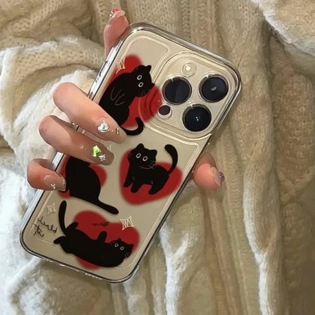 L62142 ゆる黒ねこiPhoneケース