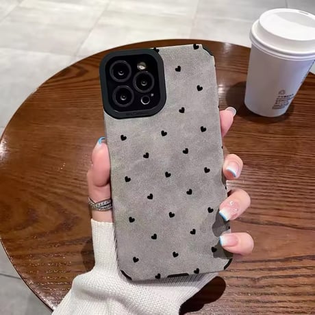 S74510 モノトーンハート iPhoneケース