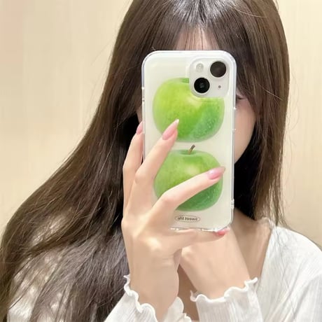 S75265 グリーンアップルデザインiPhoneケース
