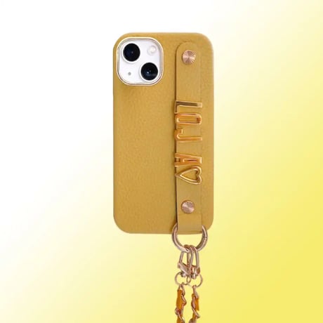 K22414  カスタムネーム ストラップ付きiPhoneケース