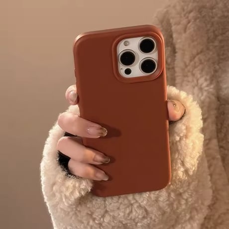 S74932 くすみブラウンマット iPhoneケース