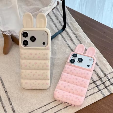 S75514 小花柄うさみみiPhoneケース