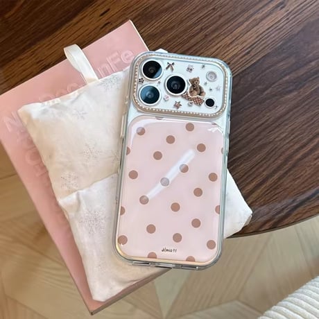S75695 くまさんドットiPhoneケース