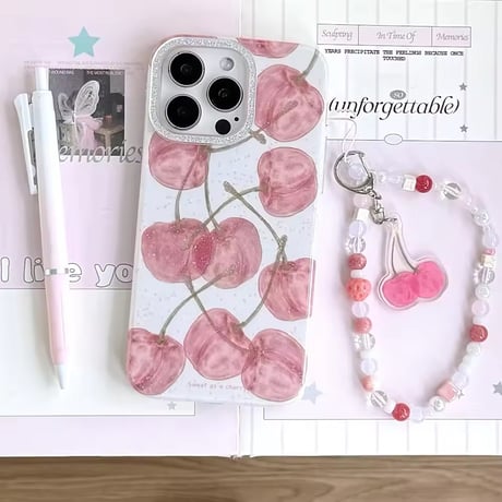 S74809 チェリースパークルiPhoneケース