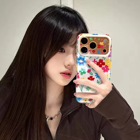 S75556 カラフルフラワーガーデン iPhoneケース