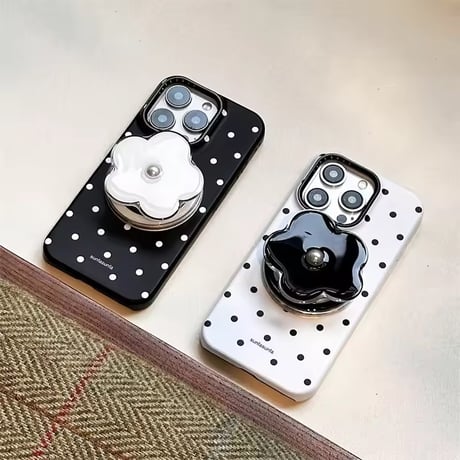 K23032 フラワーグリップ ドットiPhoneケース
