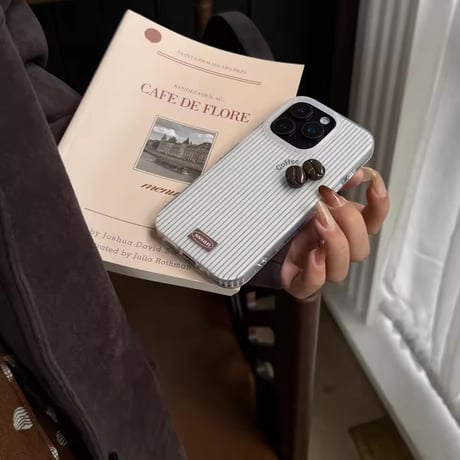 S75121 コーヒービーンズ ストライプ iPhoneケース