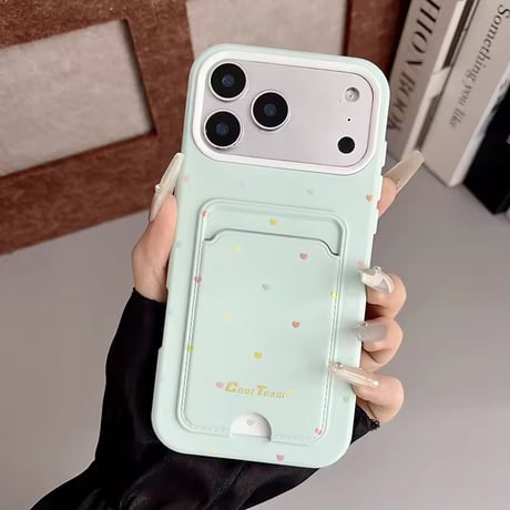 K22997 ドット背面収納iPhoneケース