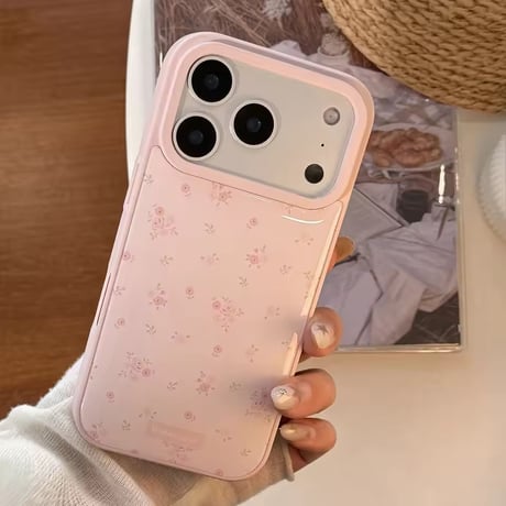 S75202 ピンク小花柄 iPhoneケース