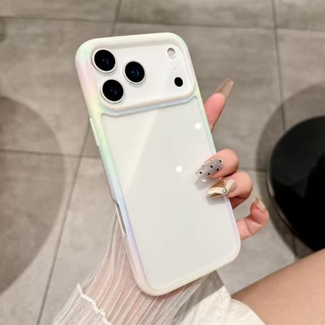 L62336 オーロラフチのクリア iPhoneケース