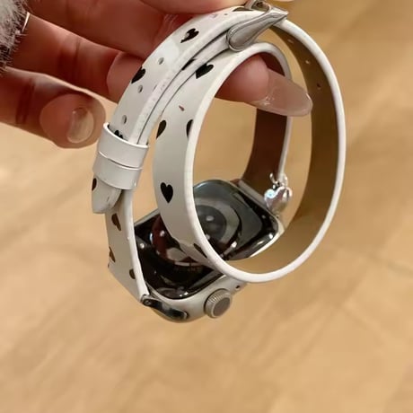 N00204 ハート柄チャーム付き Apple Watchベルト