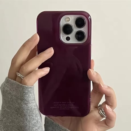 S74990 ディープパープル MagSafe対応 クリアiPhoneケース