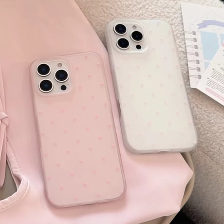 S74752 ピュアハートドットiPhoneケース