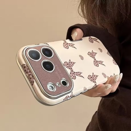 S75105 ガーリーレオパードリボン iPhoneケース