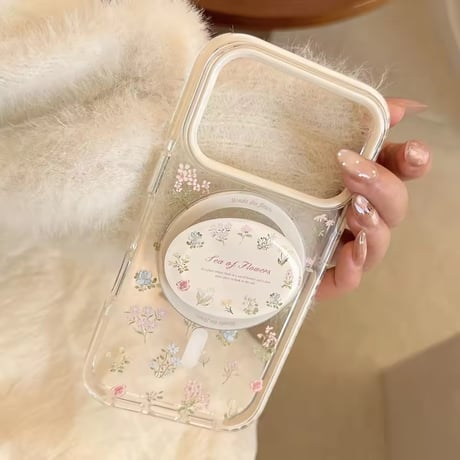 K23158 ボタニカルフラワー MagSafe対応iPhoneケース