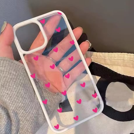 L62423 ドットハート iPhoneケース