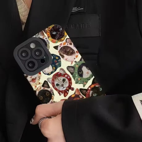 S74768 おめかしキャットiPhoneケース