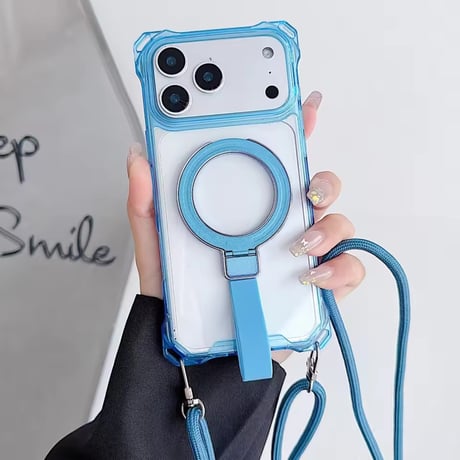 K23027 MagSafe対応 ストラップ付きリングスタンドiPhoneケース