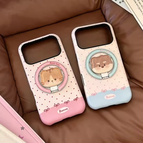 K23156 わんにゃんリング付きiPhoneケース