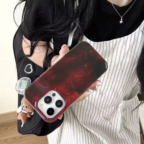 S74901 グロッシーマーブルカラー iPhoneケース