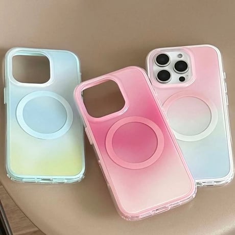 S74807 パステルグラデマグiPhoneケース
