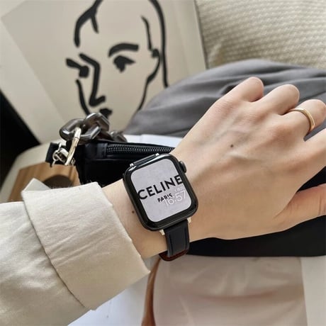 N00045 シンプルステッチ Apple Watchレザーベルト
