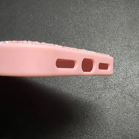 S74986 ラメハートシャワー iPhoneケース