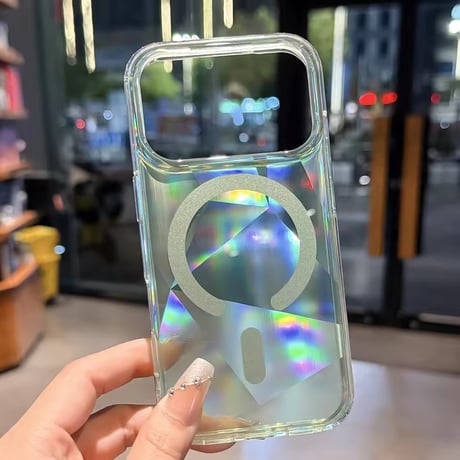 S75497 ホログラムカラーMagSafe対応iPhoneケース