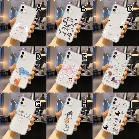 L62373 ゆるねこアート iPhoneケース