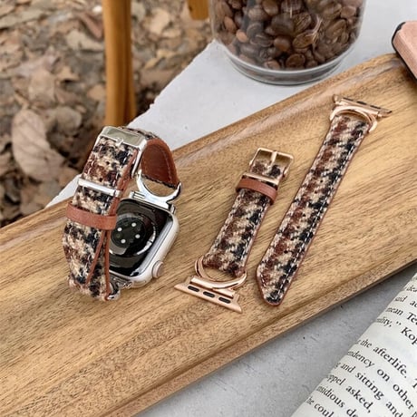 N00075  千鳥格子クラシックApplewatchベルト