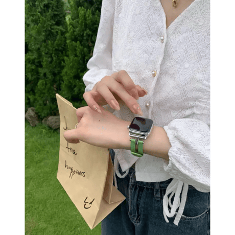 N00042 スリムステッチレザー Apple Watchバンド
