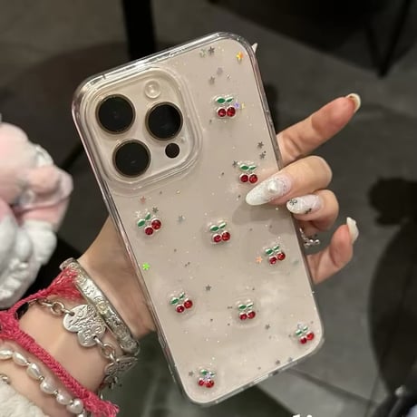 【即納商品】L62211 きらきらチェリースター iPhoneケース