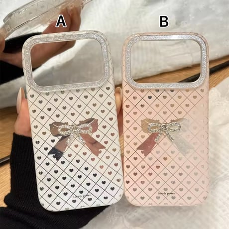 S75141 きらめきリボンのダイヤチェック iPhoneケース