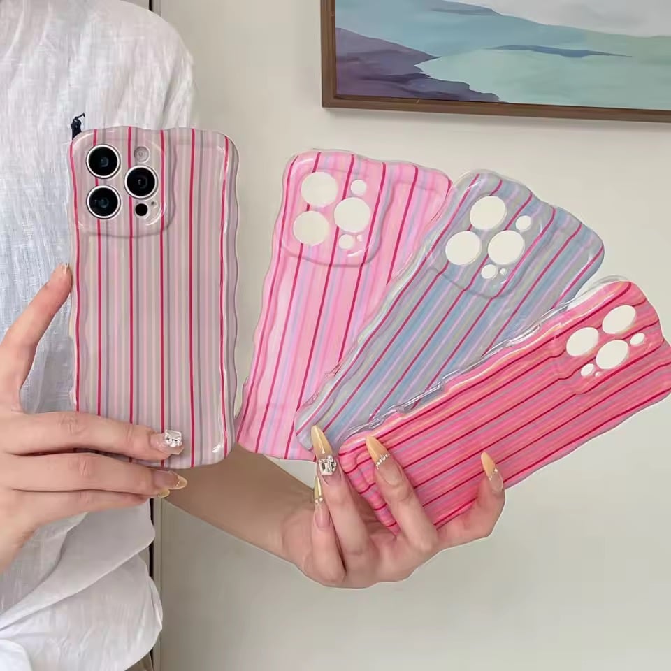 S74991 カラフルストライプ iPhoneケース | nanomita