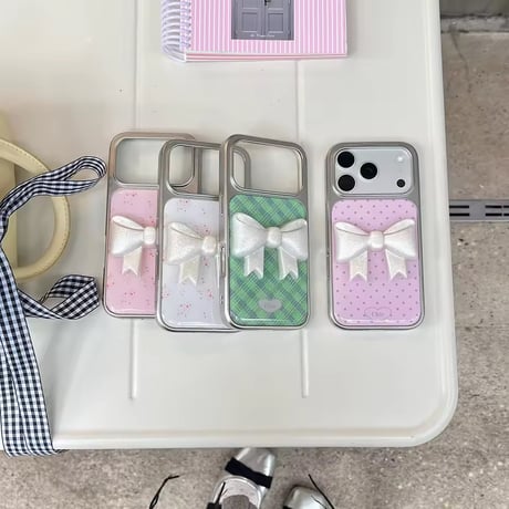 S75212 クラシカルリボン ガーリーiPhoneケース