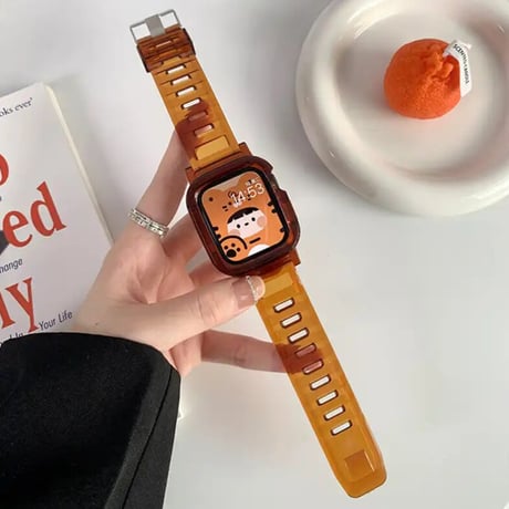 N00112 カフェカラー クラッシュベゼル Apple Watchベルト