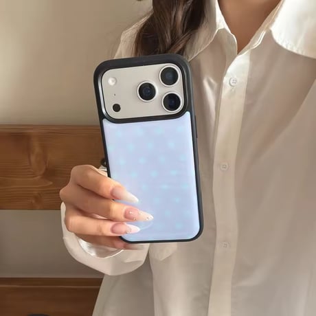 S75473 ちびドットモノトーンiPhoneケース