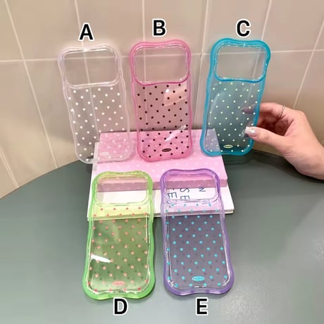 L62476 クリアカラースター iPhoneケース