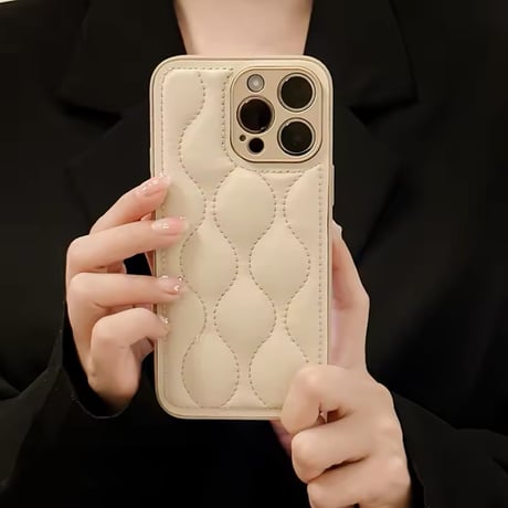 S74337 ふわモコキルティングiPhoneケース