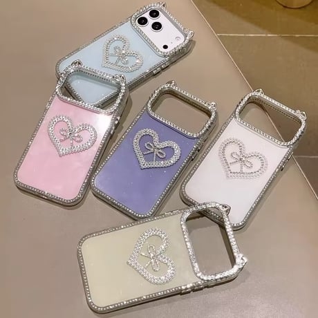 S75511 きらめきハートリボンiPhoneケース