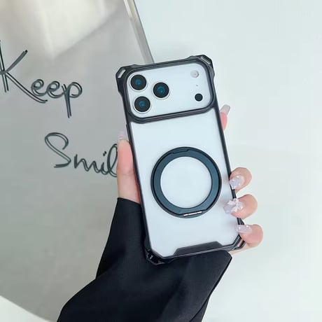 L62312 カラーフレーム リングスタンド iPhoneケース
